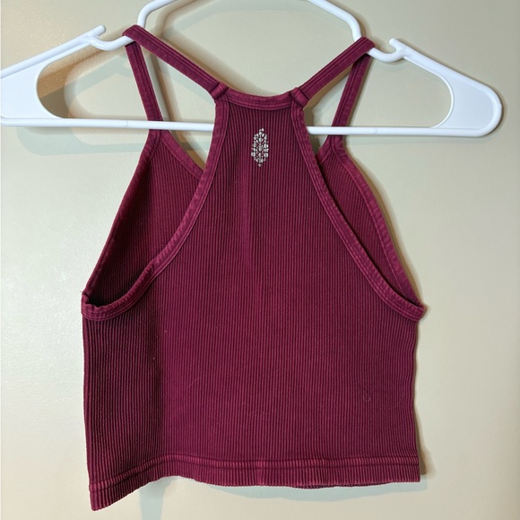 FP Movement by Free People Burgundy Ribbed Bralette EUC - Picture 4 of 5